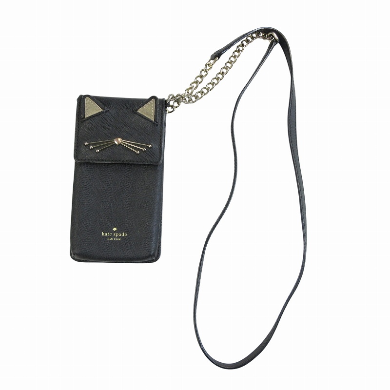ケイトスペード KATE SPADE スマホショルダーバッグ 斜め掛け 猫 