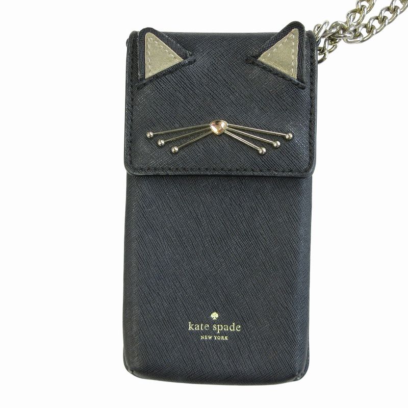 ケイトスペード KATE SPADE スマホショルダーバッグ 斜め掛け 猫 