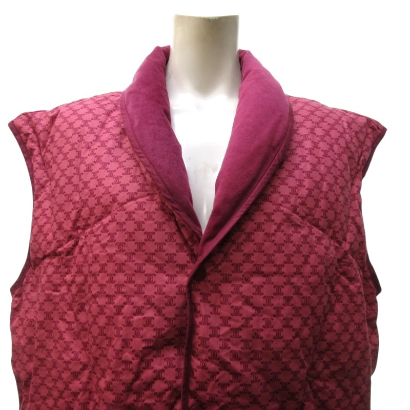 セリーヌ CELINE 美品 マカダム柄 ダウンベスト 西川ダウン ルーム