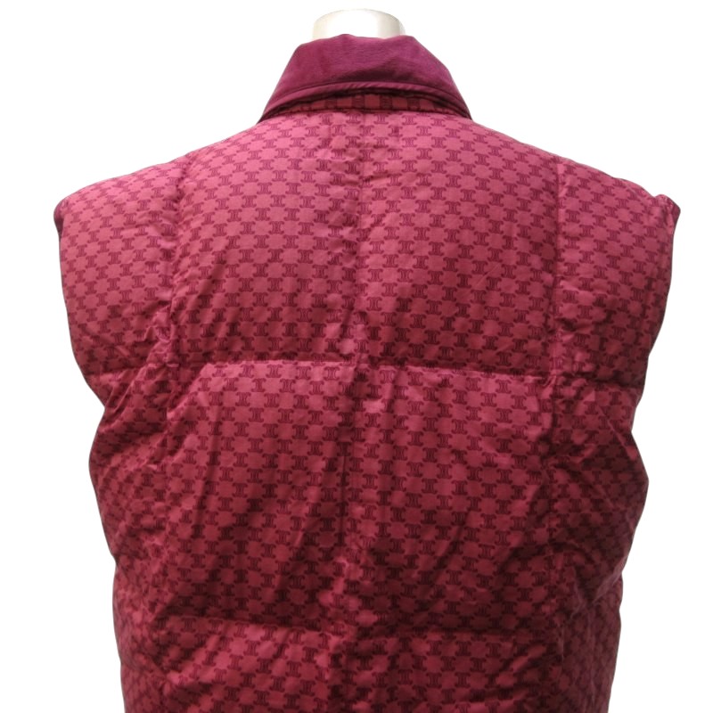 セリーヌ CELINE 美品 マカダム柄 ダウンベスト 西川ダウン ルーム