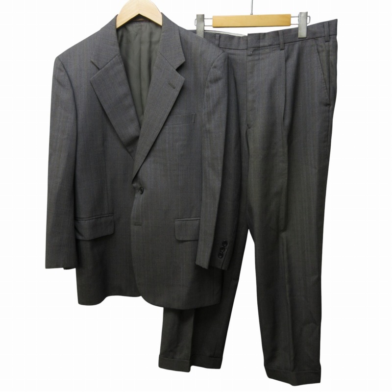 ROSSY PRESIDENT シングルスーツ セットアップ 2B 裾ダブル グレー系