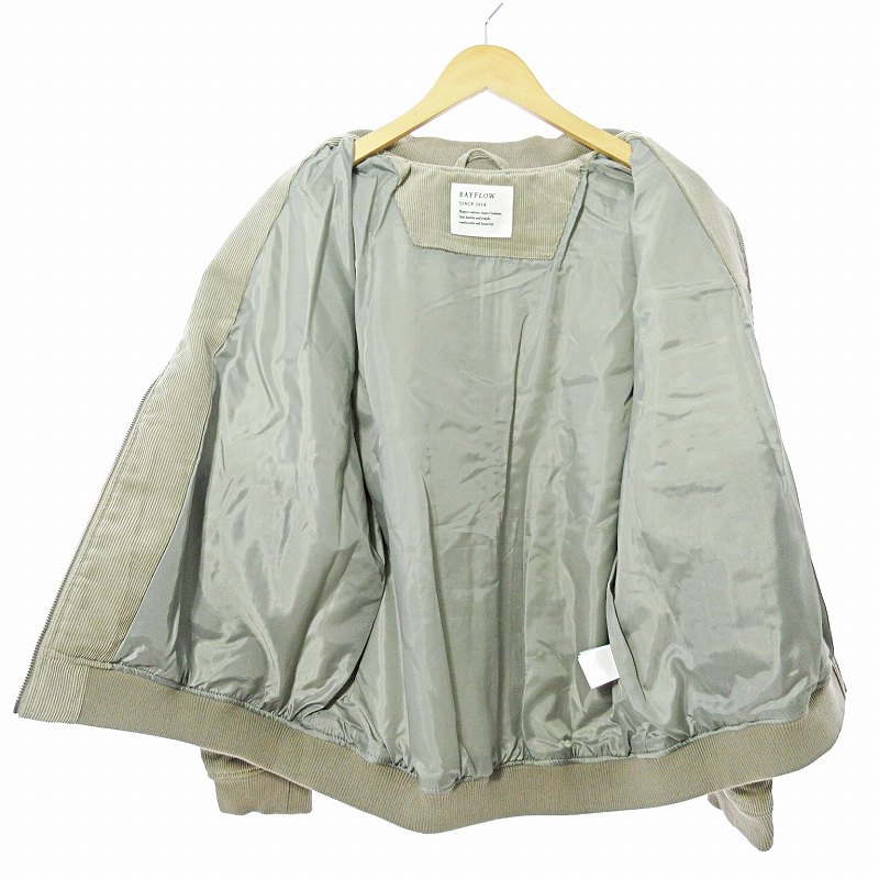 ベイフロー BAYFLOW 美品 コーデュロイ ジャケット ブルゾン ジップ 