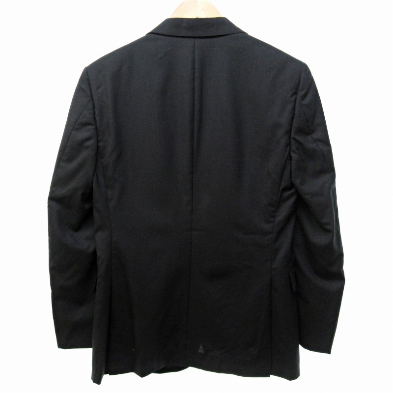 バーバリーブラックレーベル BURBERRY BLACK LABEL スーツ セットアップ テーラード ジャケット ブレザー パンツ スラックス 黒 ブラック 36R 約S 0608 IBO73 メンズ