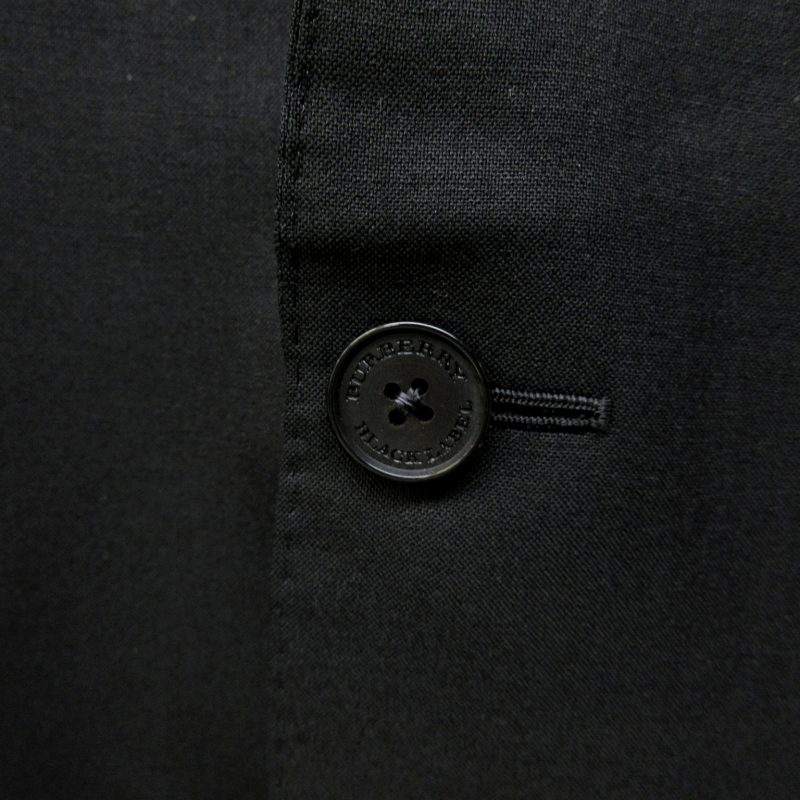 バーバリーブラックレーベル BURBERRY BLACK LABEL スーツ セットアップ テーラード ジャケット ブレザー パンツ スラックス 黒 ブラック 36R 約S 0608 IBO73 メンズ