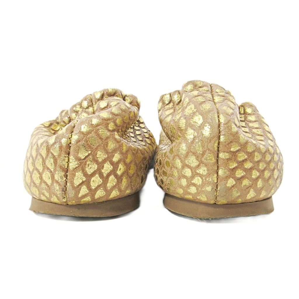 美品　Tory Burch フラットシューズ パイソン柄 トリーバーチ パイソン柄 フラットシューズ 6.5インチ - メルカリ