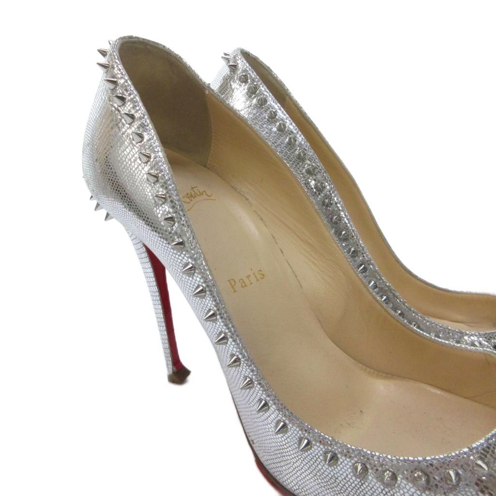 Christian Louboutinスタッズ付きポインテッドトゥパンプス 38 クリスチャンルブタン Christian louboutin パンプス スエード
