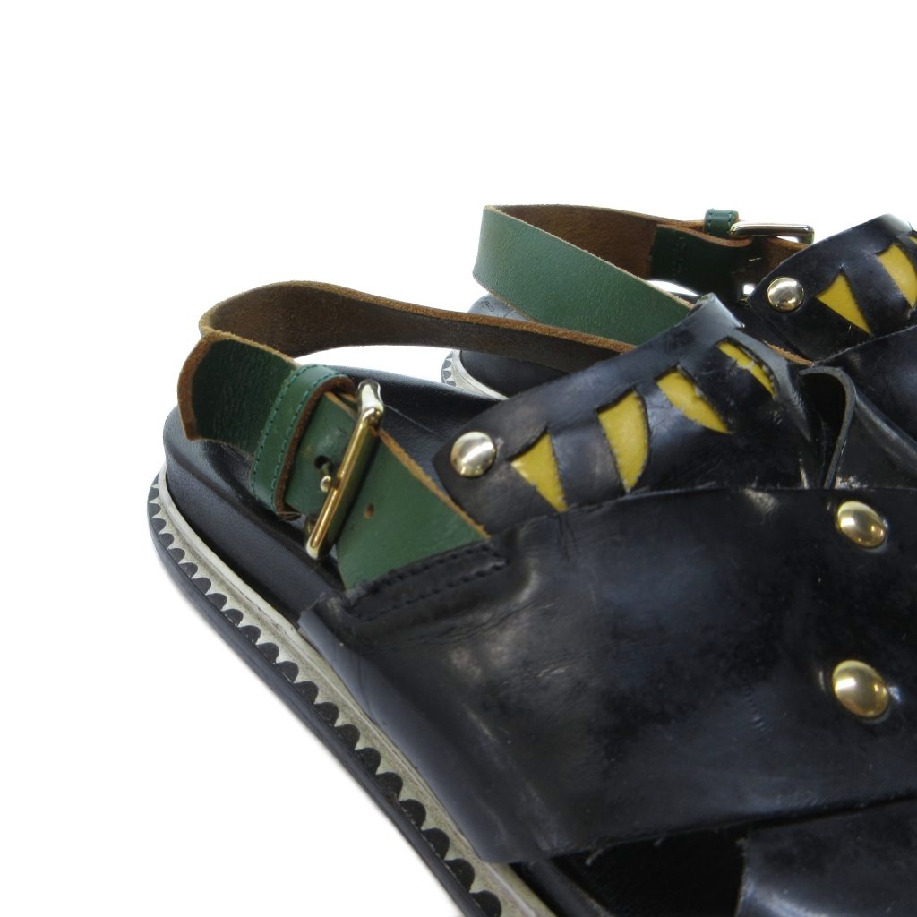 マルニ　サンダル マルニ MARNI フスベットサンダル シューズ レザー 36 23.0cm 黒
