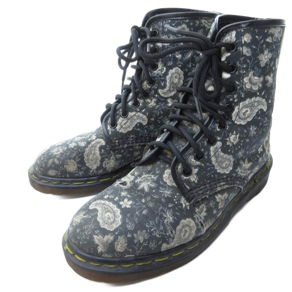 ドクターマ-チン　D r.Martens ペイズリー柄３ホ-ル 総柄白UK4 楽天市場】ドクターマーチン ペイズリーの通販