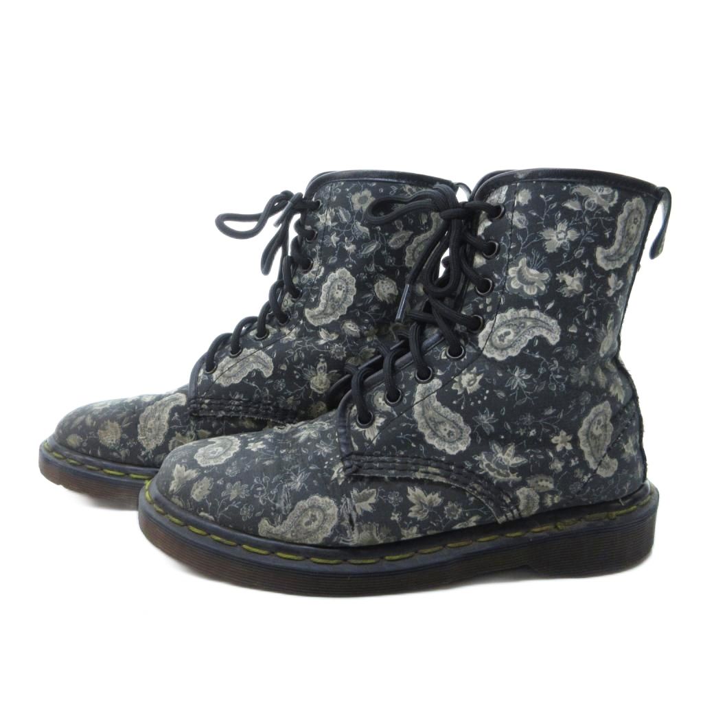 ドクターマ-チン　D r.Martens ペイズリー柄３ホ-ル 総柄白UK4 ドクターマ-チン D r.Martens ペイズリー柄3ホ-ル 総柄白UK4 Dr