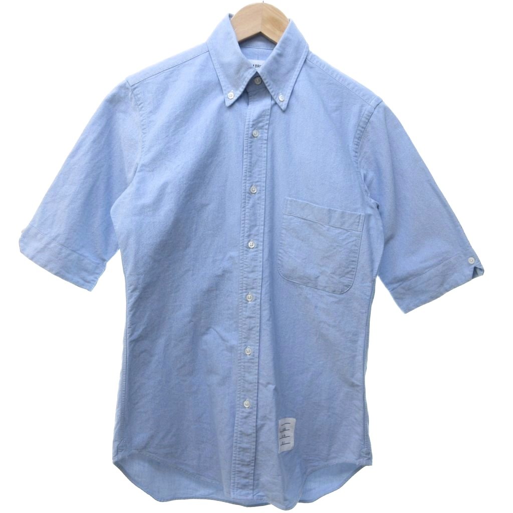 トムブラウン THOM BROWNE ボタンダウンショートスリーブシャツ 半袖