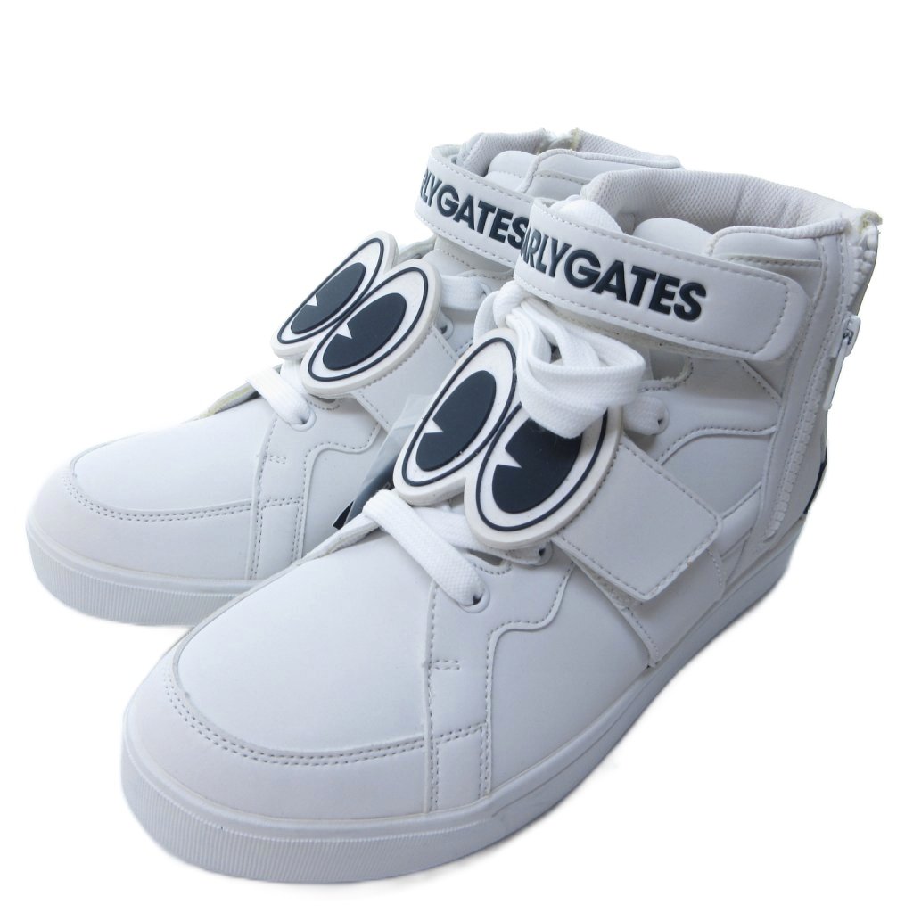 新品未使用 パーリーゲイツ 白ハイカットスパイクシューズ ビス替付き 24cm 新品未使用 パーリーゲイツ 白ハイカットスパイクシューズ ビス替付き
