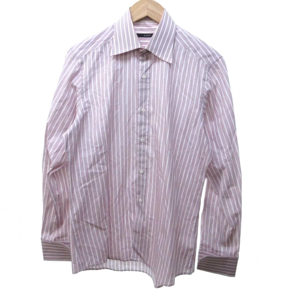 グッチ GUCCI トムフォード期 ストライプ ワイドカラー ドレス グッチ GUCCI トムフォード期 ストライプ ワイドカラー ドレス