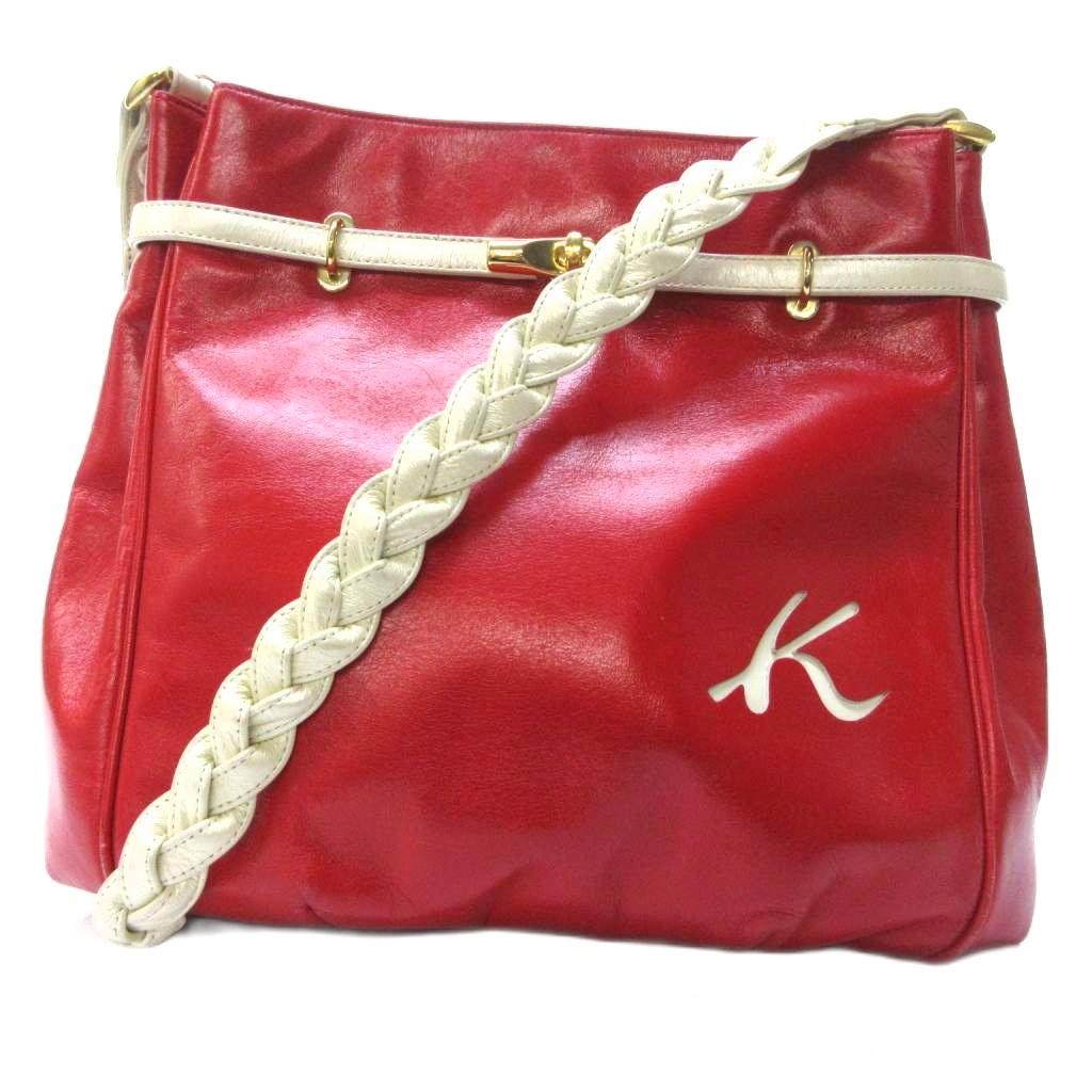 キタムラ Kitamura レザー ショルダーバッグ ゴールド金具 フラップ 