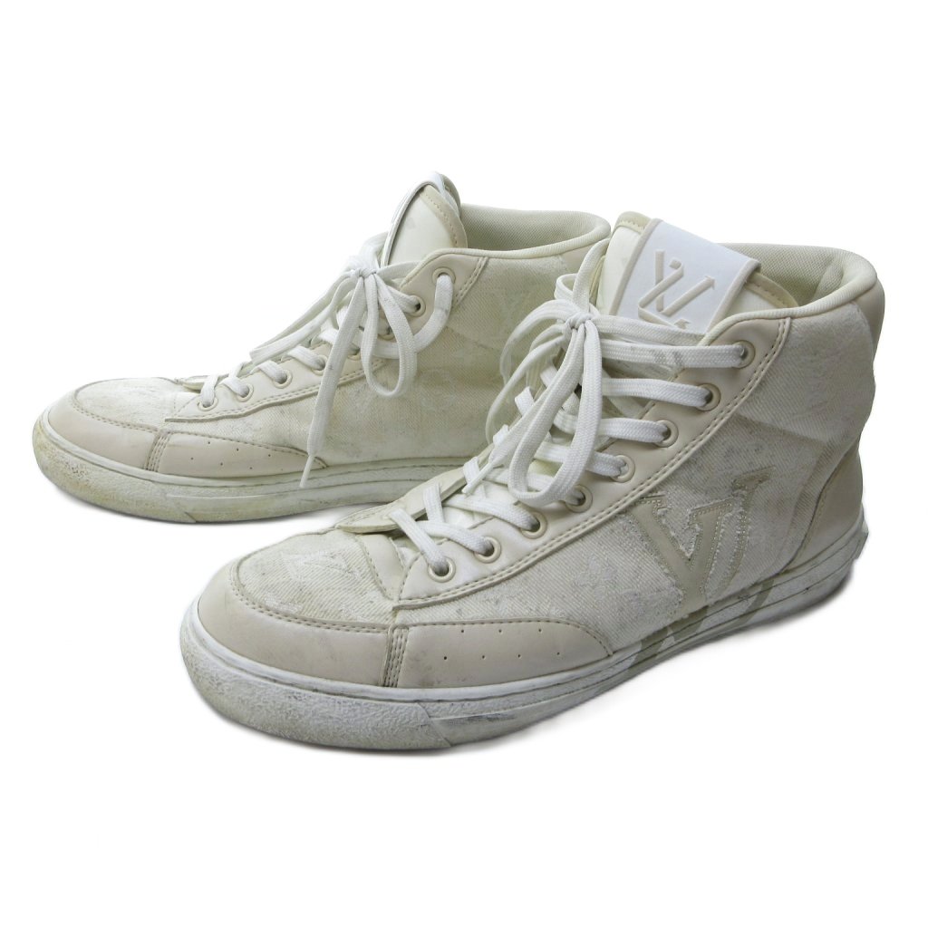 新品 ルイヴィトン スニーカー チャーリー・ライン 白×デニム 27.0cm