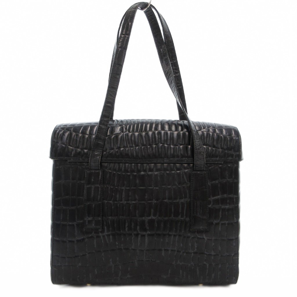 銀座かねまつ GINZA Kanematsu ショルダーバッグ クロコ型押し レザー