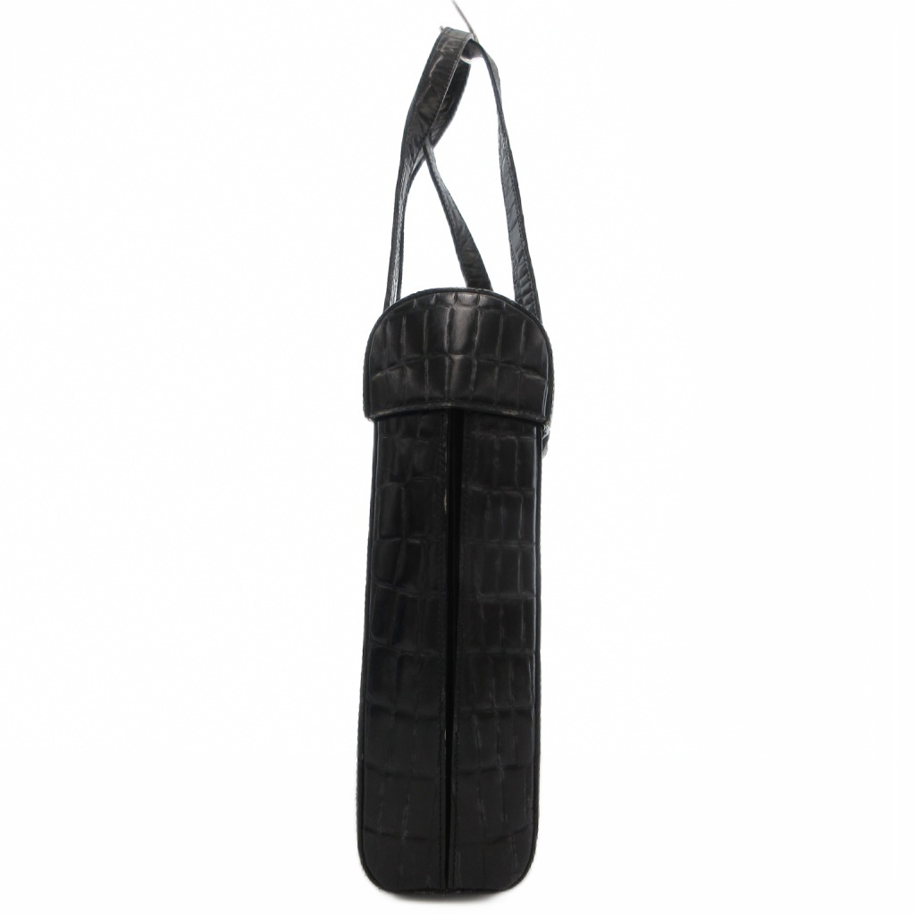 銀座かねまつ GINZA Kanematsu ショルダーバッグ クロコ型押し レザー