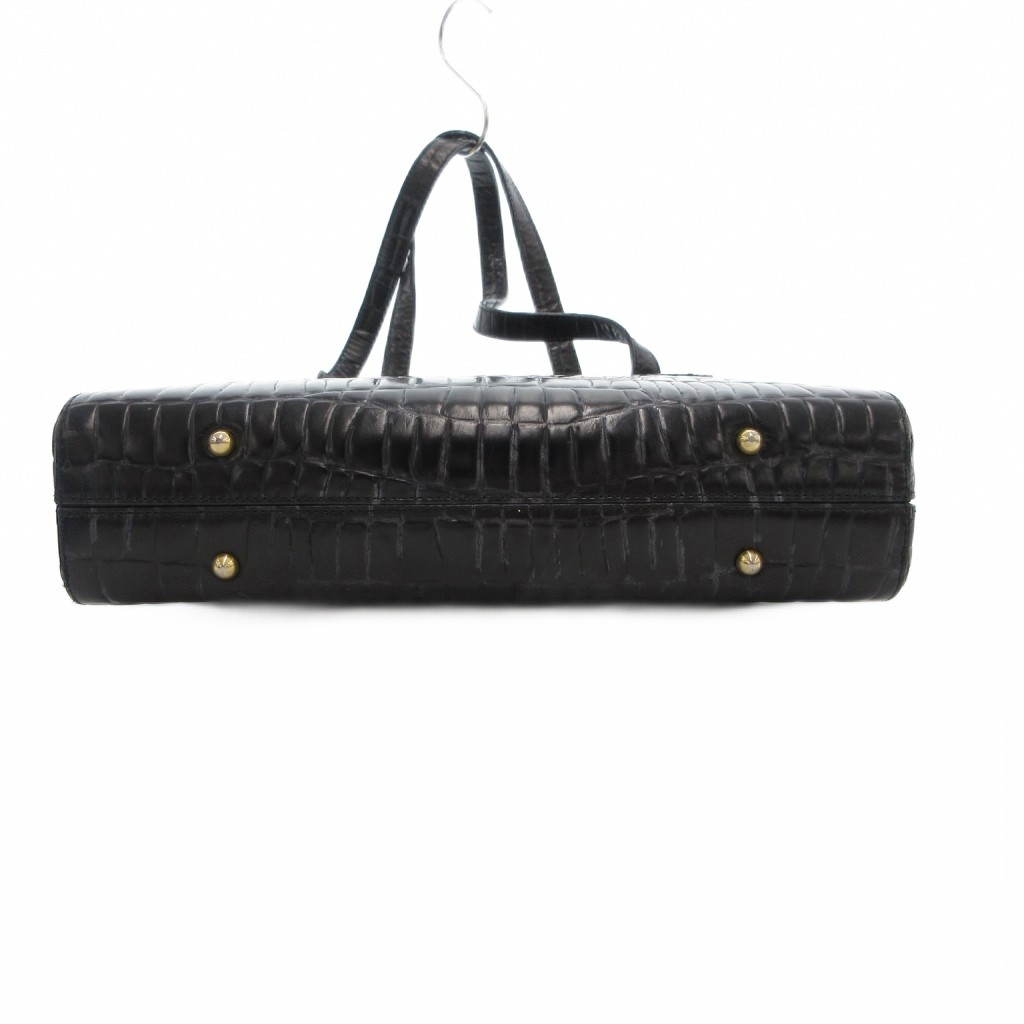 銀座かねまつ GINZA Kanematsu ショルダーバッグ クロコ型押し レザー