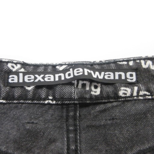 アレキサンダーワン ALEXANDER WANG ロゴ デニムショートパンツ カット