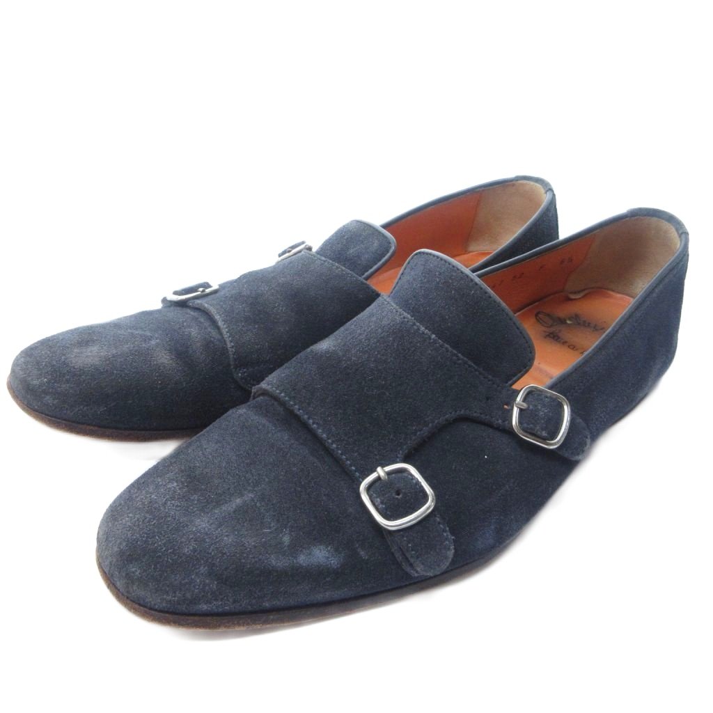 サントーニ SANTONI 12747 スエード ダブルモンクストラップ 