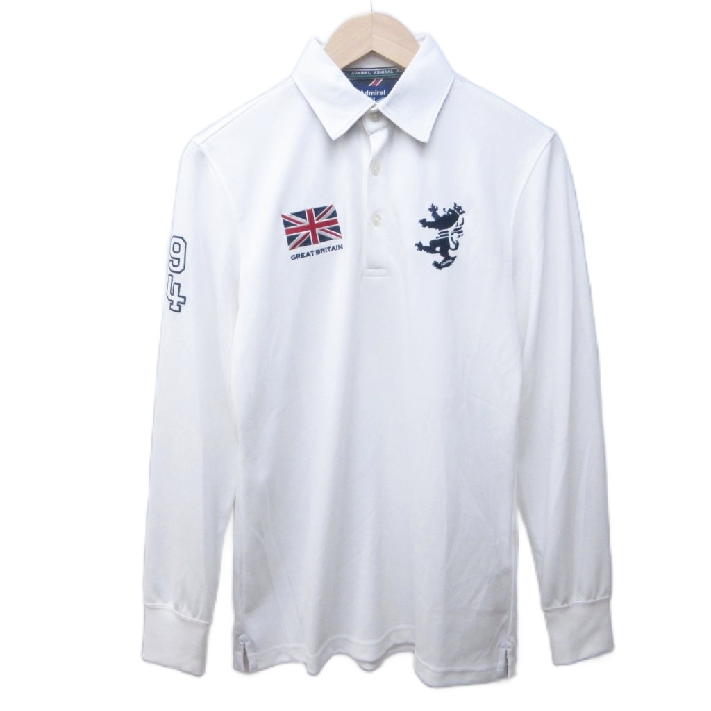 アドミラル ポロシャツ メンズ L L ホワイト ゴルフウエア Admiral