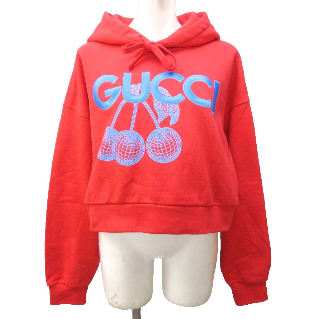 未使用品 グッチ GUCCI タグ付 23AW クロップド パーカー フーディ 