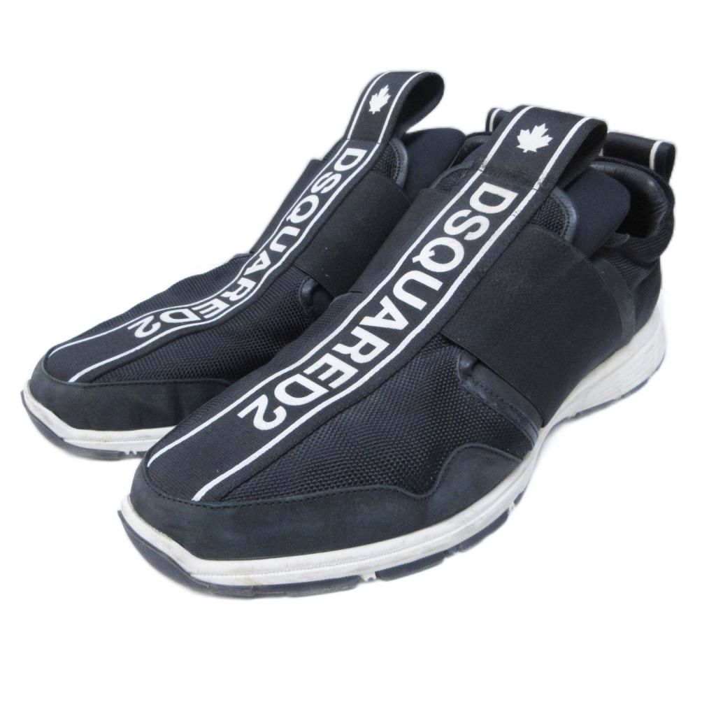 ディースクエアード DSQUARED2 ロゴ スリッポン スニーカー レザー 