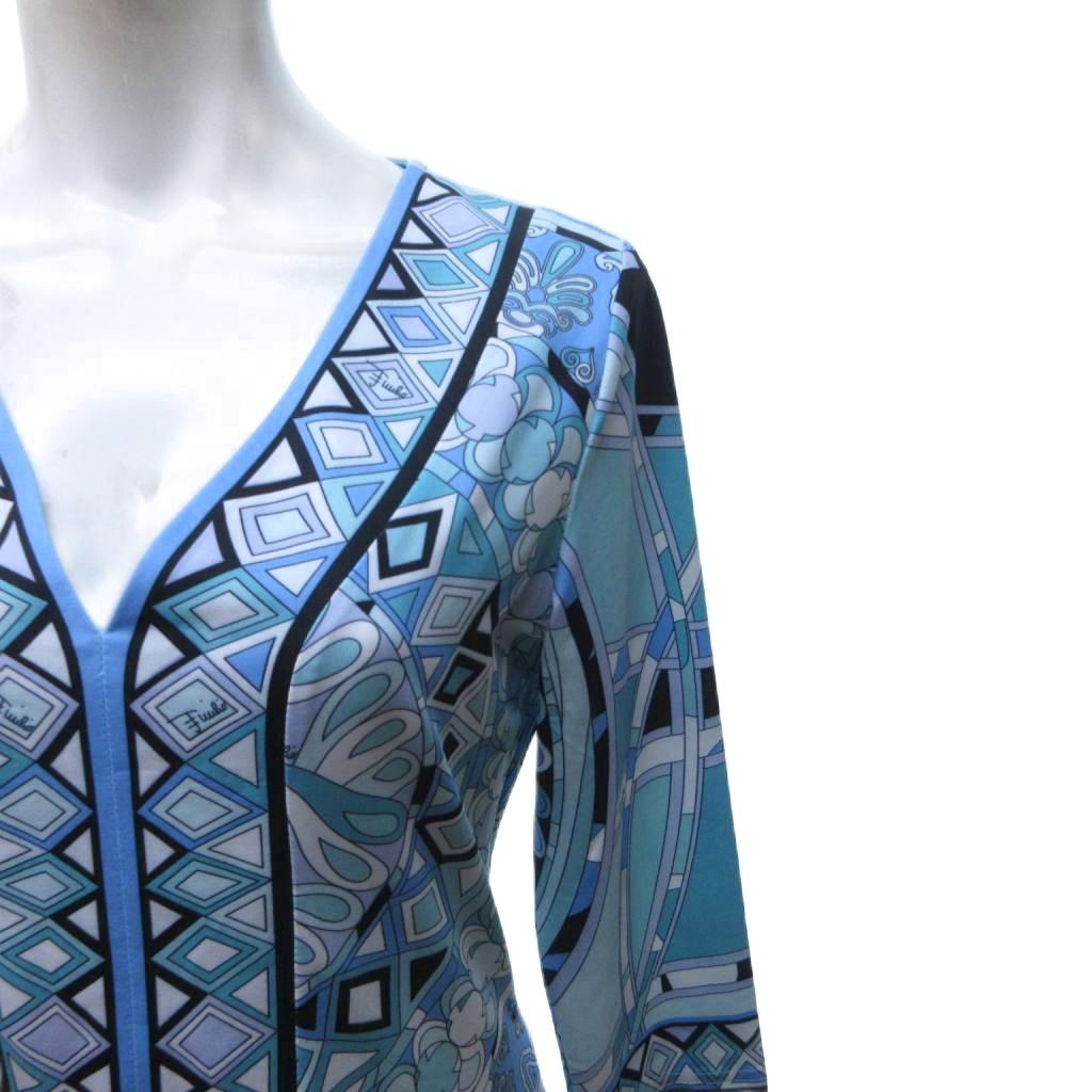 エミリオプッチ EMILIO PUCCI ワンピース ドレス ロング Vネック 総柄