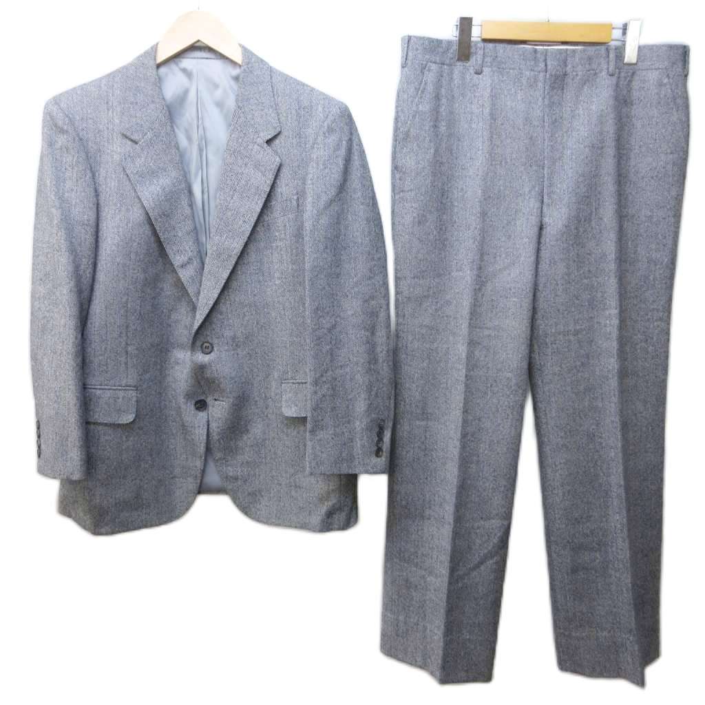 Aquascutum テーラードジャケット 9 グレー ヘンリボーン 極美品 
