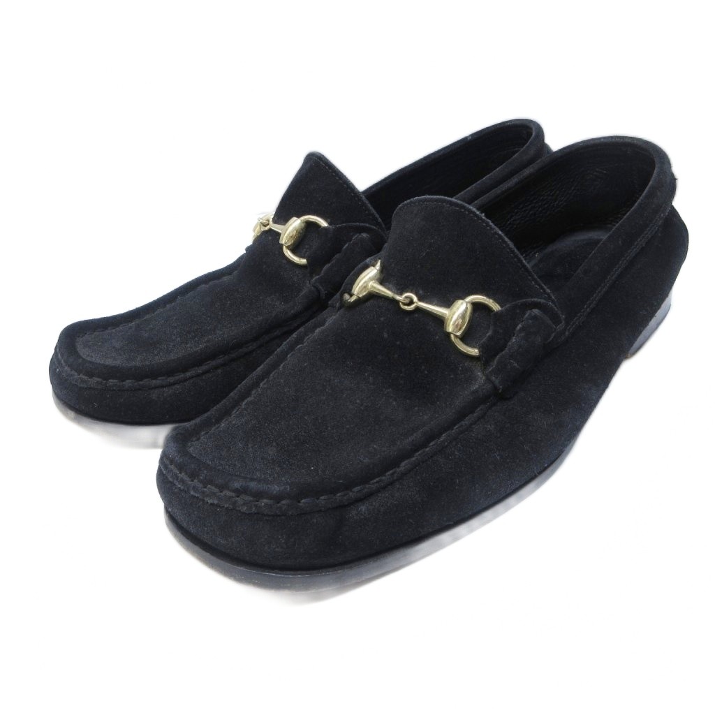 グッチ GUCCI ホースビット ローファー スエード レザー 革靴 41 1/2 E 