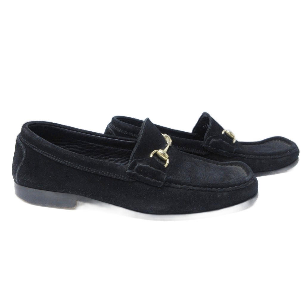 グッチ GUCCI ホースビット ローファー スエード レザー 革靴 41 1/2 E 