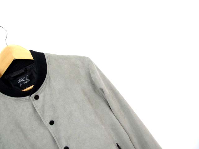 チャオパニック Ciaopanic Tool スタジャン ブルゾン ジャケット フェイクスエード グレー L レディース 025 ベクトルパーク