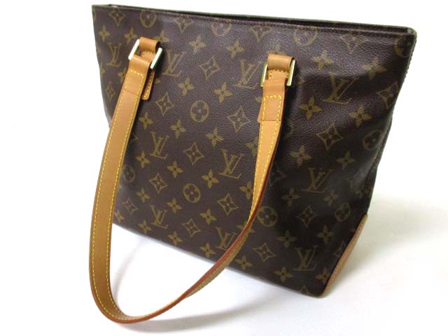 ルイヴィトン LOUIS VUITTON モノグラム ガバ ピアノ トートバッグ 茶 