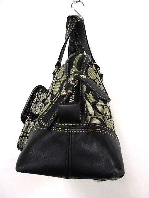 コーチ COACH F13977 ハンプトンズ シグネチャー ジップ サッチェル 