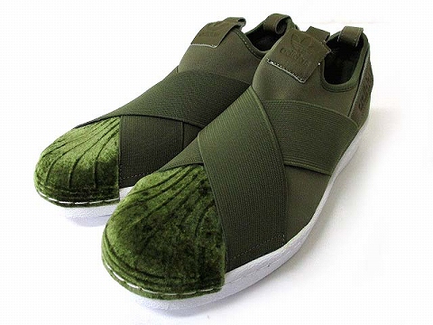 アディダスオリジナルス Adidas Originals スーパースター スリッポン 切替 異素材 オリーブ 緑系 26 5 シューズ 靴 ms04b レディース 025 ベクトルパーク