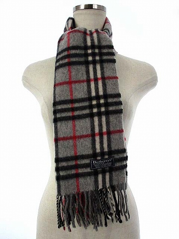 カシミヤ Burberrys マフラー ノバチェック フリンジ バーバリー ヴィンテージ マフラー ノバチェック フリンジ カシミア ロゴ 茶