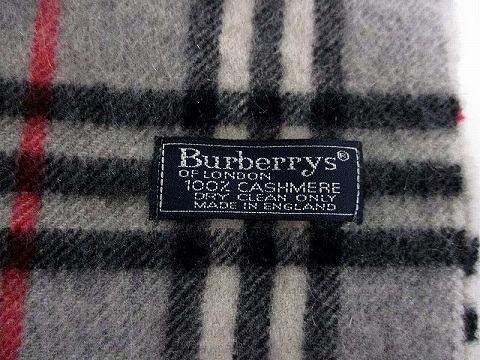 【バーバリーズ】マフラー フリンジ カシミヤ100% ノバチェック グレー バーバリーズ Burberrys カシミヤ100% ノバチェック マフラー