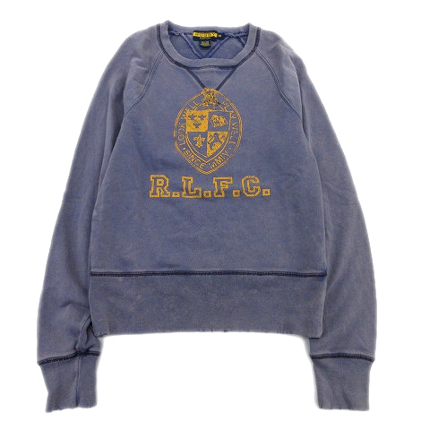 ラルフローレン ラグビー Ralph Lauren Rugby ユーズド加工 カレッジ スウェット トレーナー ダメージ加工 Xs 紫 黄 メンズ N56 ８ メンズ 026 ベクトルパーク