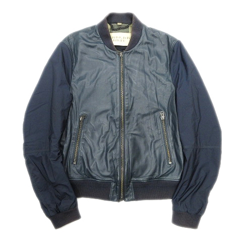 バーバリーブリット BURBERRY BRIT ラムスキン レザー 切替 MA-1 