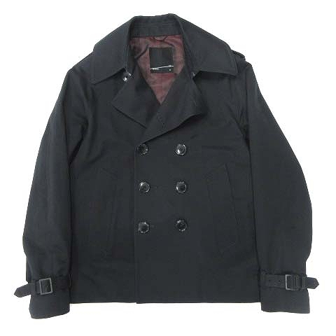 12aw ラッドミュージシャン Lad Musician Pコート ピーコート ジャケット ブルゾン ショート丈 2212 358 44 黒 ブラック メンズ 11 メンズ 026 ベクトルパーク