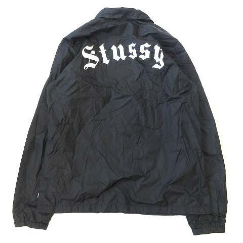 ステューシー コーチジャケット ブルゾン ロゴプリント 刺繍ロゴ