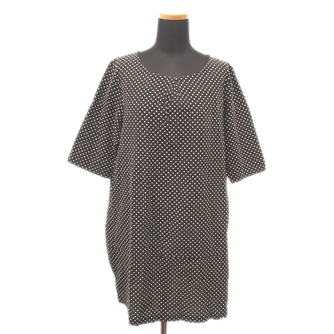 スタディオクリップ Studio Clip ドット チュニック ワンピース コットン リネン ブラック ホワイト レディース 21 レディース 026 ベクトルパーク