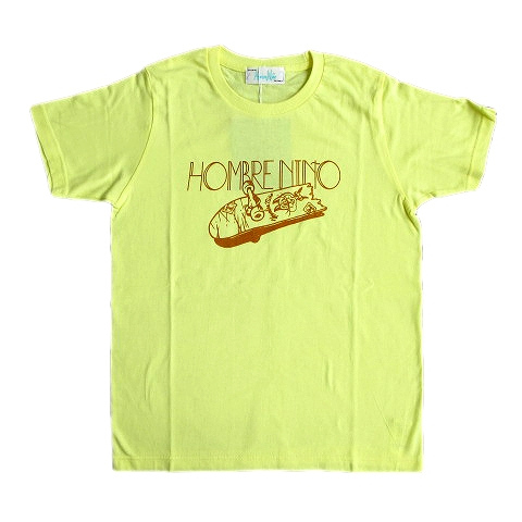 未使用品 オンブレニーニョ Hombre Nino ロゴ スケボー プリント Tシャツ カットソー 半袖 丸首 Hns13 Ct0006 S 黄 イエロー メンズ ７ メンズ 026 ベクトルパーク