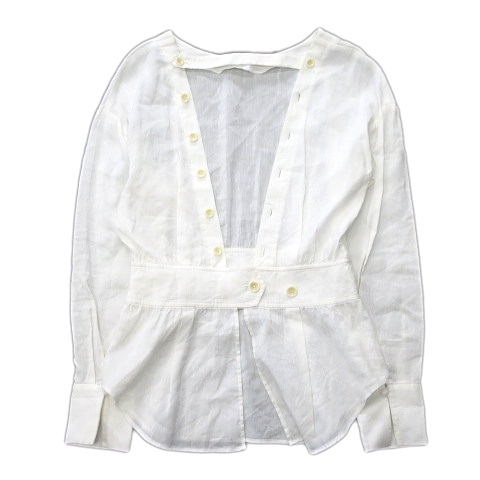 18SS ウーア Uhr OPEN-BACK SHIRT オープンバック シャツ ブラウス 