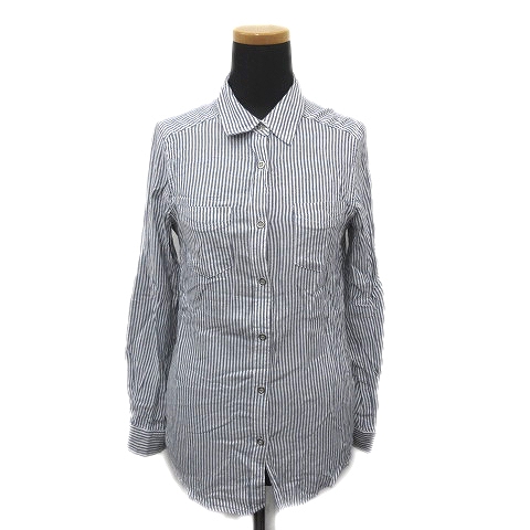 ザショップティーケー The Shop Tk ストライプ シャツ ブラウス カットソー ボタンダウン M ブルー系 レディース 6 ７ メンズ 026 ベクトルパーク