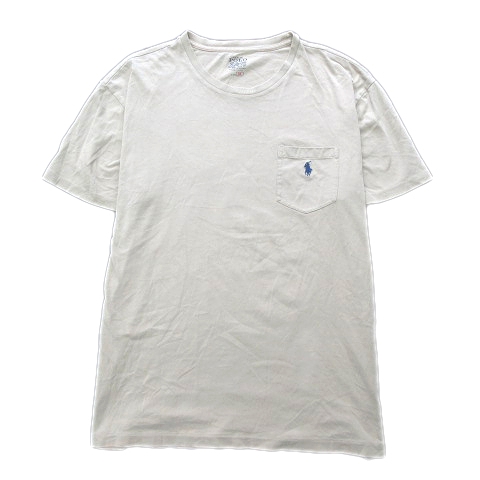 ポロ ラルフローレン Polo Ralph Lauren オーバーサイズ Tシャツ カットソー ロゴ ワンポイント M ベージュ メンズ ８ 026 ベクトルパーク