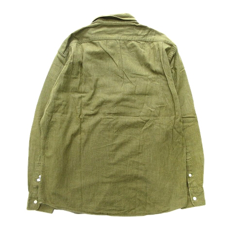 リゾネイト グッドイナフ Resonate Goodenough 花柄 刺繍 テープ シャンブレー シャツ カットソー ブラウス 長袖 M カーキ メンズ ８ メンズ 026 ベクトルパーク