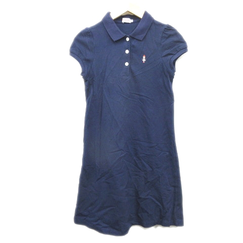 ミキハウス Mikihouse ポロシャツ ワンピース ワンポイント 刺繍 ハーフボタン 140 紺 ネイビー キッズ ジュニア 子供 17 ５ キッズ 026 ベクトルパーク