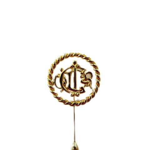 美品 クリスチャンディオール Christian Dior ロゴモチーフ ラペルピン 