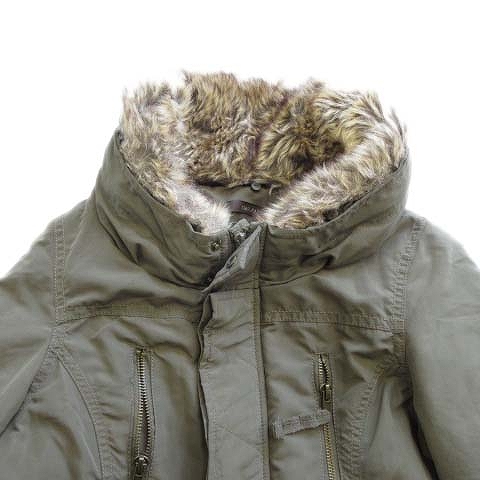 チャオパニック Ciaopanic モッズコート ジャケット ブルゾン 中綿 フェイクファー M オリーブ レディース 10 026 ベクトルパーク
