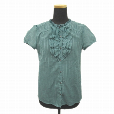 シップス Ships フリル ブラウス シャツ カットソー 半袖 M グリーン 緑 レディース 1 10 レディース 026 ベクトルパーク